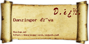 Danzinger Éva névjegykártya